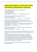 Gold Coast Chapter 18 (Practice Exam And Review: Questions & Answers)