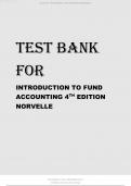 TEST BANK FOR INTRODUCTION TO FUND ACCOUNTING 4TH EDITION NORVELLE.