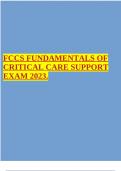 FCCS FUNDAMENTALS OF CRITICAL CARE SUPPORT EXAM 2023.