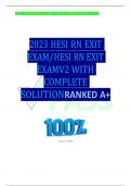 2022; HESI RN EXIT EXAM V2 WITH COMPLETE SOLUTION.         2023 HESI RN EXIT EXAM/ HESI RN EXIT EXAM V2 WITH COMPLETE SOLUTIONRANKED A+