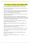 NY Notary Practice Exam Q&A 2023