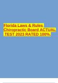 Florida Laws & Rules Chiropractic Board ACTUAL TEST 2023 RATED 100%.