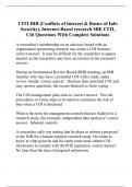 CITI IRB (Conflicts of Interest & Basics of Info Security), Internet-Based research SBE CITI, Citi Questions With Complete Solutions