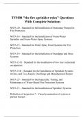 TFM08 "the fire sprinkler rules" Questions With Complete Solutions