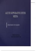 Acute suppurative otitis media