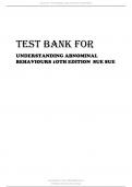 TEST BANK FOR  UNDERSTANDING ABNOMINAL  BEHAVIOURS 1OTH EDITION SUE SUE