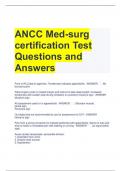 ANCC Med-surg certification Test Questions and Answers 