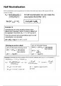 Chemistry Alevel Half Neutralisation Notes