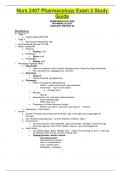 Nurs 2407 Pharmacology Exam 2 Study Guide