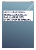  Test Bank  for Lewis Medical Surgical Nursing 11th Edition by Mariann.M. Harding latest revised update 