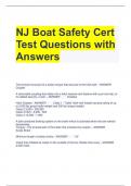 NJ Boat Safety Cert Test Questions with Answers