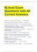 Bundle For NJ Boating Exam Questions and Correct Answers