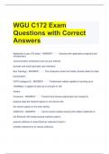 WGU C172 Exam Questions with Correct Answers 