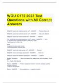 WGU C172 2023 Test Questions with All Correct Answers 