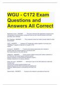 WGU - C172 Exam Questions and Answers All Correct 