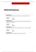 NRNP 6635 Final Exam 2021 Exam Elaborations Questions with Answers ALL CORRECT