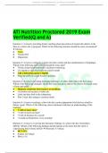 ATI Nutrition Proctored 2019 Exam Verified(Q and A)  