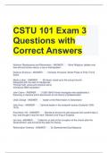 CSTU 101 Exam 3 Questions with Correct Answers 