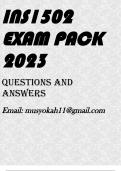 INS1502 EXAM PACK 2023