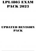 LPL4805 EXAM PACK 2023