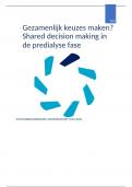 Shared decision making in het ziekenhuis