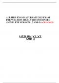 ALL HESI EXAMS ACURRATE 2023 EXAM PREPARATION HIGHLY RECOMMENDED (COMPLETE VERSION 1,2 AND 3) (+2019-2022)