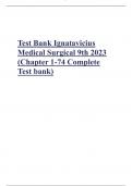 Test Bank for Ignatavicius Medical Surgical 9th  edition complete Chapter 1-74