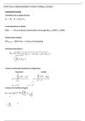 PORTOFLIO MANAGEMENT EXAM FORMULA SHEET.