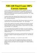 NRS 440 Final Exam 100% Correct Answers