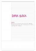 Visual studies: Superblack 