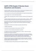 AAPC CPB Chapter 9 Review Exam Questions and Answers