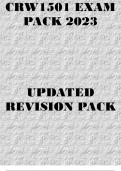 CRW1501 EXAM PACK 2023