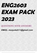 ENG2603 EXAM PACK 2023