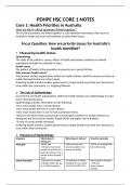 PDHPE HSC CORE 1 NOTES