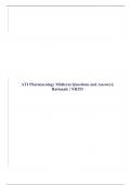 ATI Pharmacology Midterm Questions and Answers|Rationale | NR293