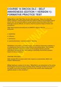 Course 14 SNCOA DLC - Self Awareness (Edition 1 Version 1): Formative Practice Test|2023 LATEST UPDATE|GUARANTEED SUCCESS