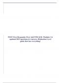 POST First Responder First Aid/CPR/AED: Modules 1-6 updated 2023 questions & Answers, Distinction Level guide that has everything!