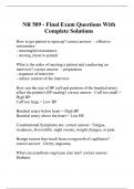 NR 509 - Final Exam Questions With Complete Solutions