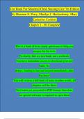 Test Bank For Maternal Child Nursing Care 7th Edition by Shannon E. Perry, Marilyn J. Hockenberry, Mary Catherine Cashion |Complete Chapter 1 - 50| 100 % Verified