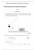 PHYS1110 Engineering Physics-Mechanics & Thermodynamics Q2 Marking scheme.