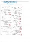 EMG 4103 Solid and Structural Mechanics III Assignment Two Marking Scheme.