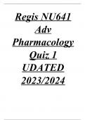 Complete Solution Package 2023/2024   Regis NU641 Adv Clinical Pharmacology Miderm Exam / Regis NU641 Adv Clinical Pharmacology Final Exam/  Regis NU641 ADV Clinical Pharmacology: Dermatology Exam/ Regis NU641 ADV Clinical Pharmacology: Mental Health Exam