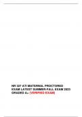 NR 327 ATI MATERNAL PROCTORED EXAM LATEST SUMMER-FALL EXAM 2023 GRADED A+ (VERIFIED EXAM)