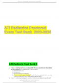 ATI Pediatrics Proctored Exam Test Bank  