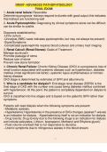 NR507- Advanced Pathophysiology Final Exam 1. Acute renal failure: Reversible Determining prognosis- kidneys respond to diuretic with good output; this indicates that kidneys are functioning well 2. Acute Pyelonephritis: Diagnosing by clinical symptoms al