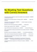 NJ Boating Test Questions with Correct Answers 