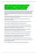 WGU Operations and Supply Chain Management - C720 Study Guide 2022/2023-Solved 100% Correct