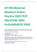 ATI RN Maternal  Newborn Online  Practice 2023 TEST  SOLUTION 100%  A+GUARANTEE PASS