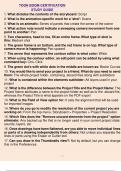 Toon Boom Certification Study Guide 1. What dictates the contents of the storyboard: Script 2. What is the animation-specific word for a 'shot': Scene 3. What is an animatic: Series of panels that create the sense of the scene 4. What action note wo