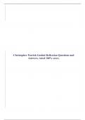 Christopher Parrish Guided Reflection Questions and Answers, rated 100% score.